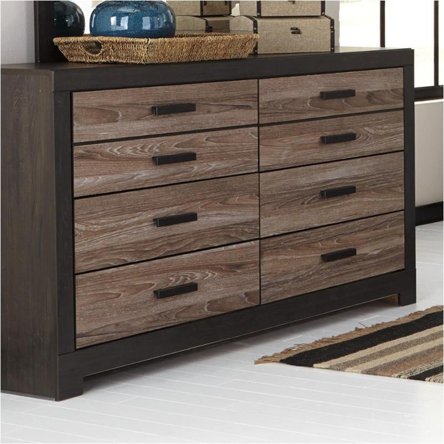 Dark Brown Wood Dresser - image-6