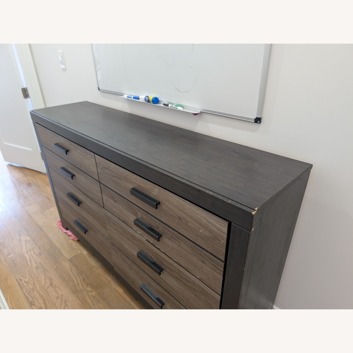 Dark Brown Wood Dresser - image-1