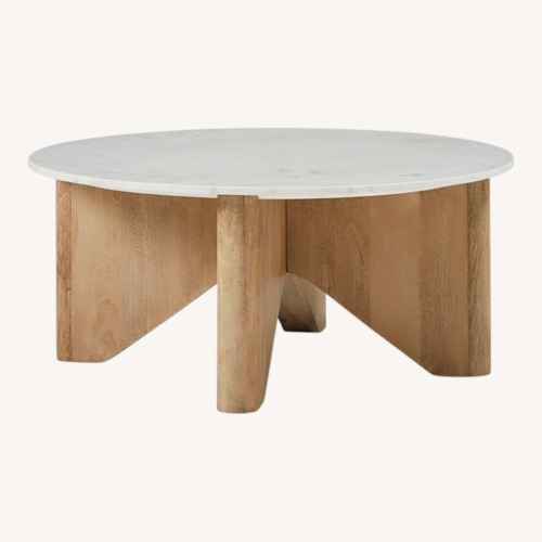 Used West Elm White Wood Coffee Table for sale on AptDeco
