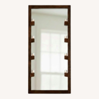 Crate & Barrel Dark Brown Wood Wall Mirror