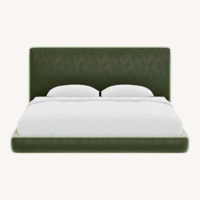 Interior Define Kaleb Green Velvet King Bed