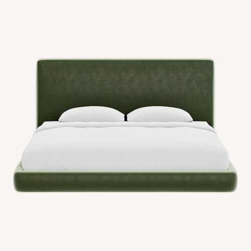 Used Interior Define Kaleb Green Velvet King Bed for sale on AptDeco