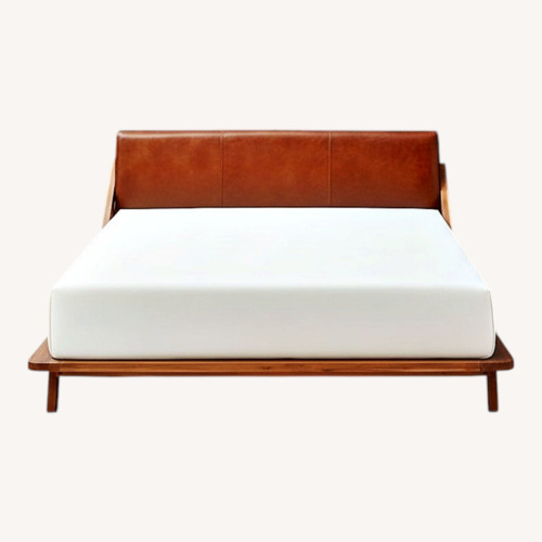 Used CB2 Drommen Acacia Wood King Bed for sale on AptDeco