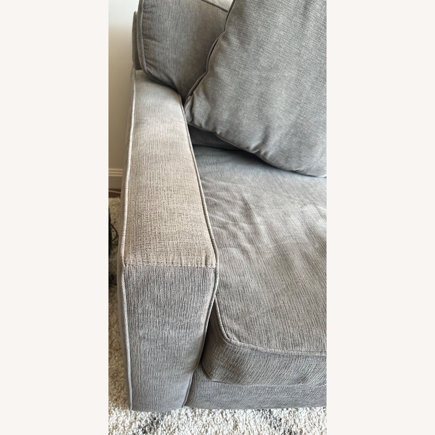 Macy's Dark Gray Fabric Sofa - image-4