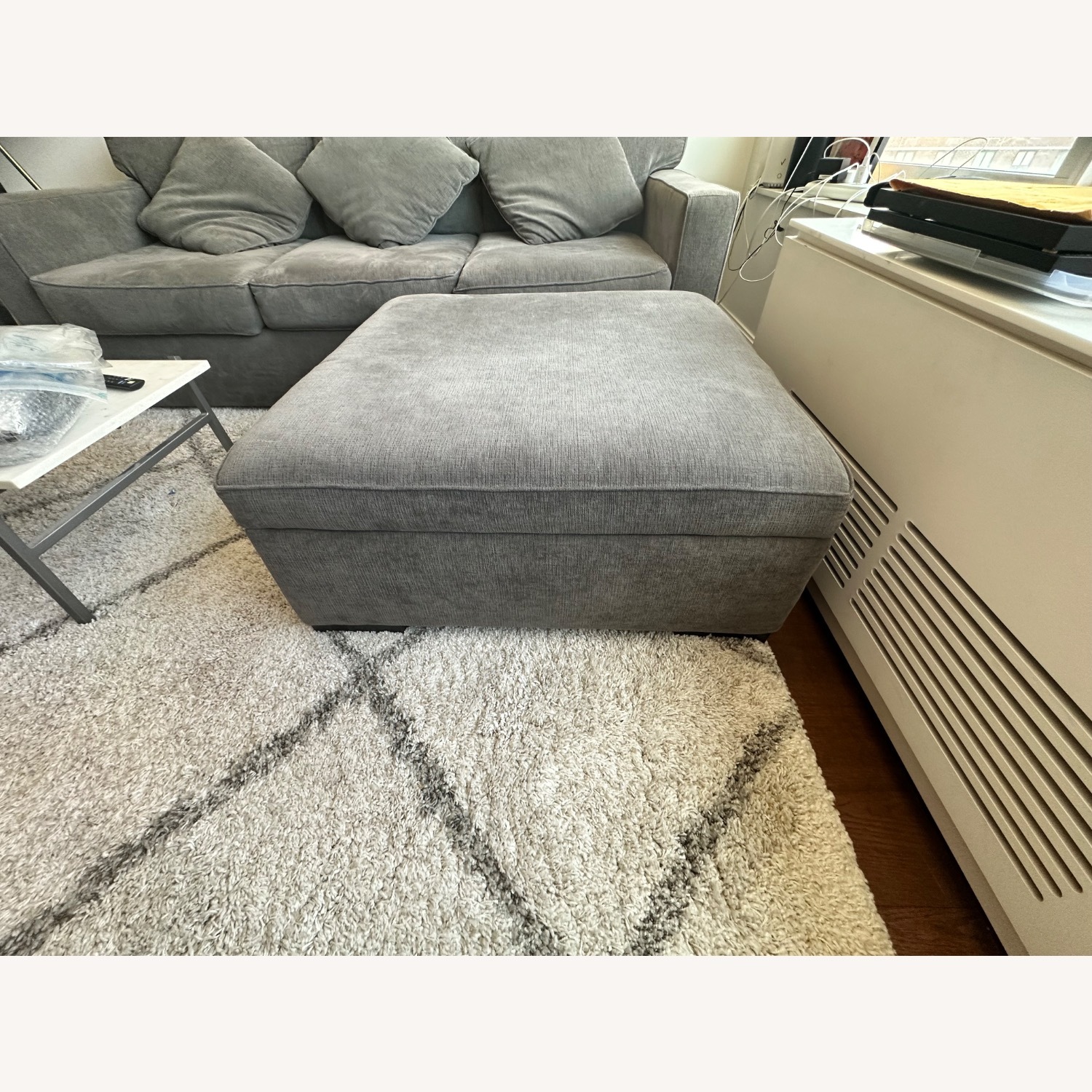 Macy's Dark Gray Fabric Sofa - image-5