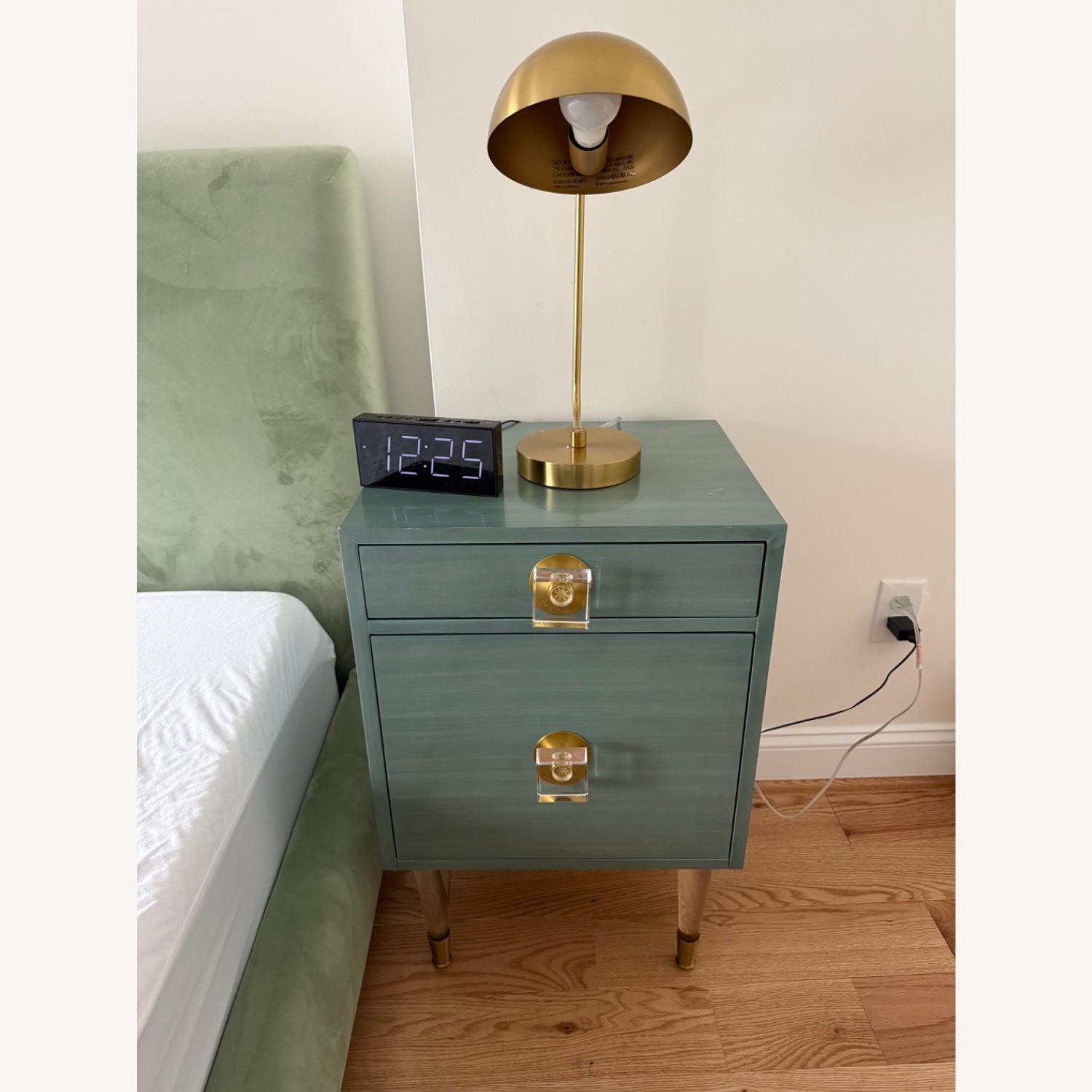 Anthropologie Regency Blue  Wood Side Tables - image-7