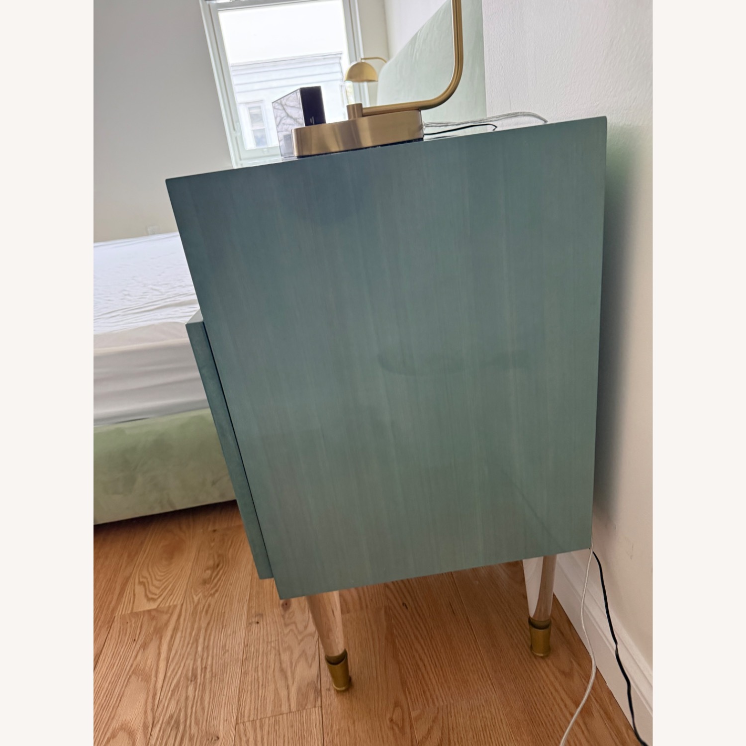 Anthropologie Regency Blue  Wood Side Tables - image-6