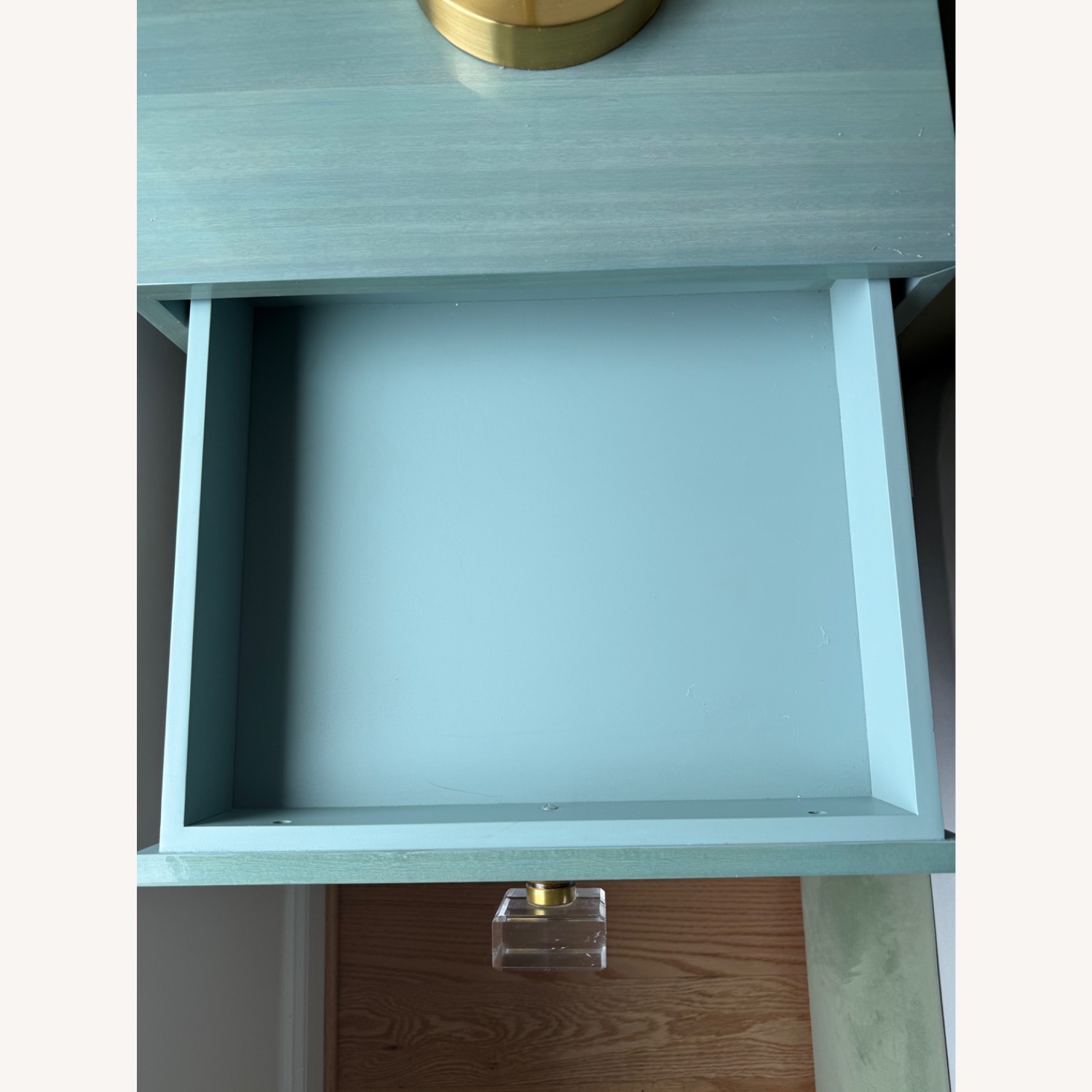 Anthropologie Regency Blue  Wood Side Tables - image-9