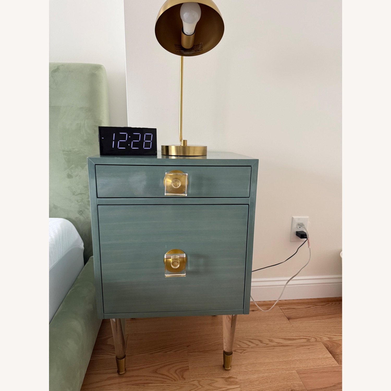 Anthropologie Regency Blue  Wood Side Tables - image-2