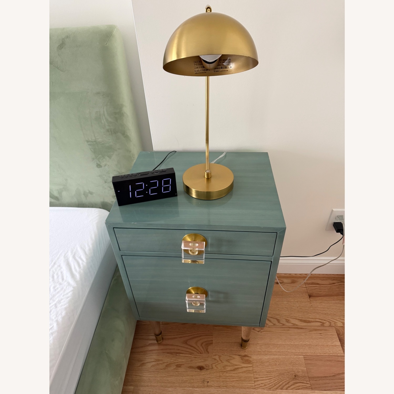 Anthropologie Regency Blue  Wood Side Tables - image-3