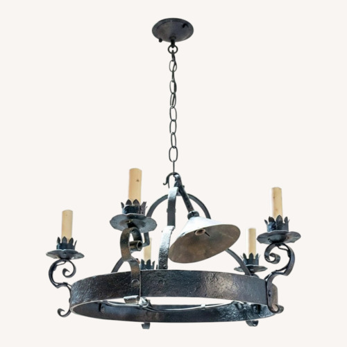 Used French Heritage Wood Ceiling Lamp for sale on AptDeco