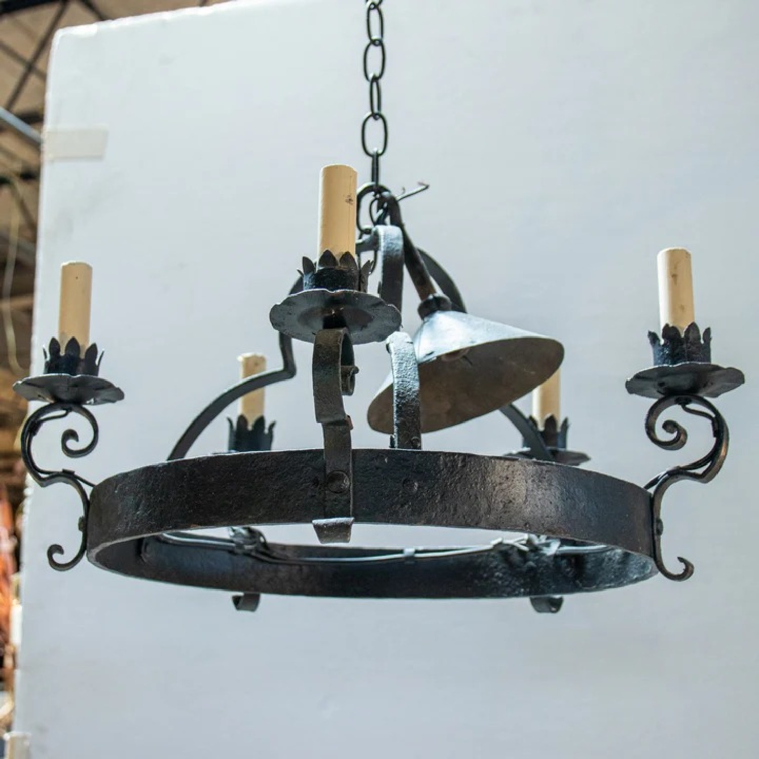 French Heritage Wood Ceiling Lamp - image-3