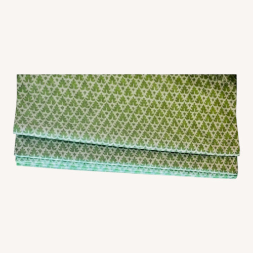 Used Custom Made Quadrille Roman Shades for sale on AptDeco