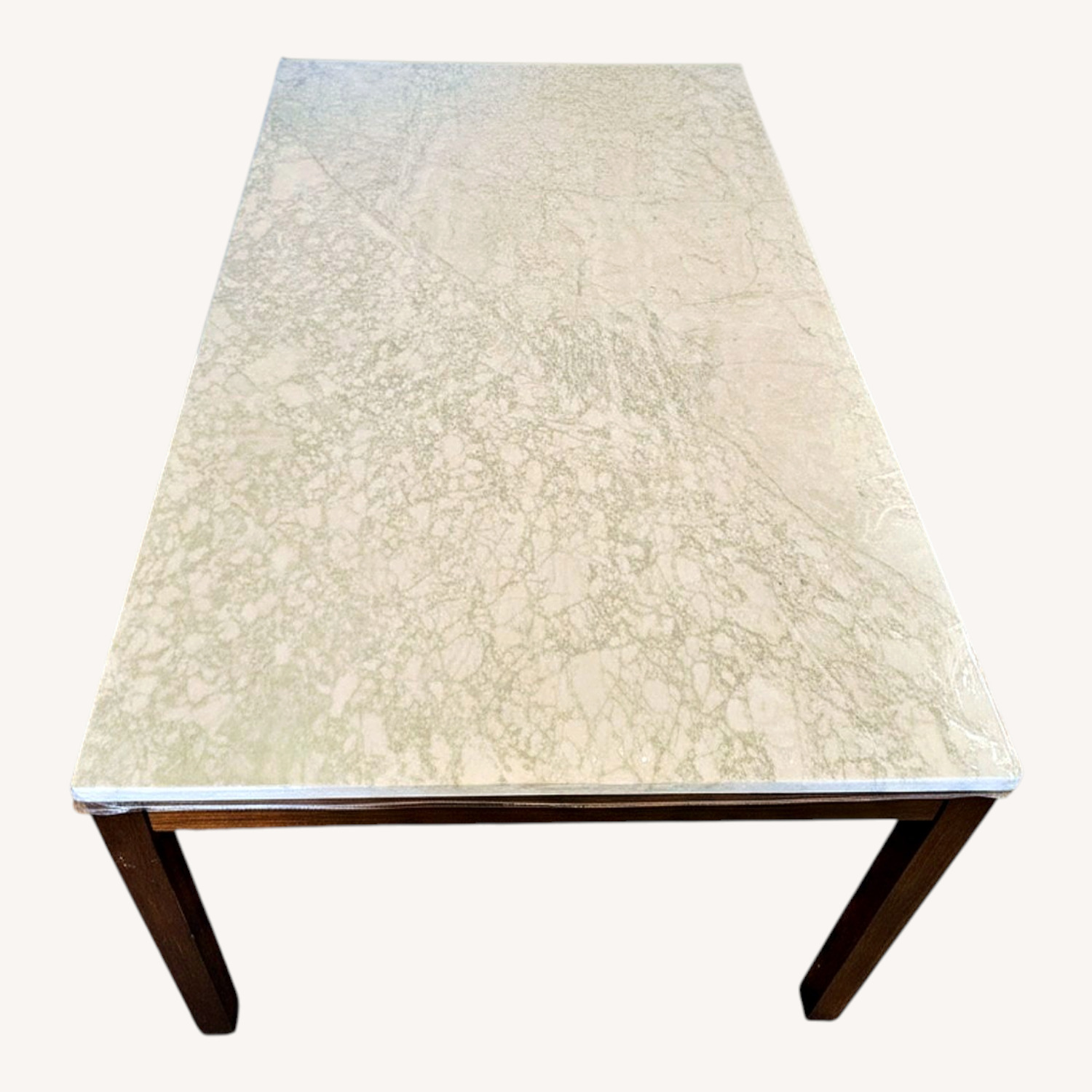 Crate & Barrel Marble Dining Table - image-4