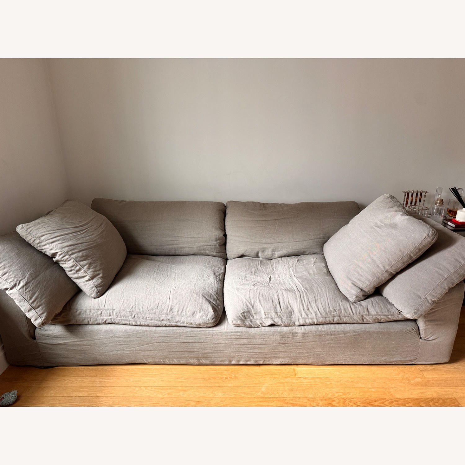 Restoration Hardware Light Gray 2 Seater Sofa - image-3