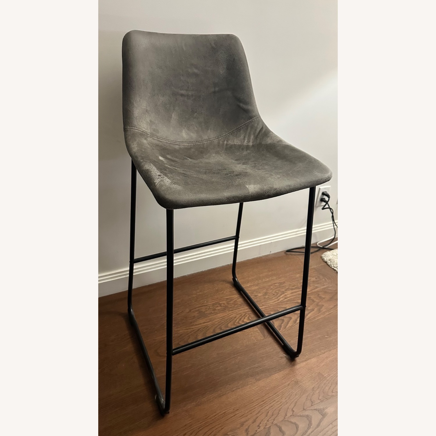 Wayfair Dark Gray Leather Stools - image-2