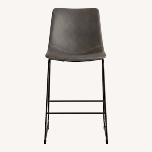 Used Wayfair Dark Gray Leather Stools for sale on AptDeco