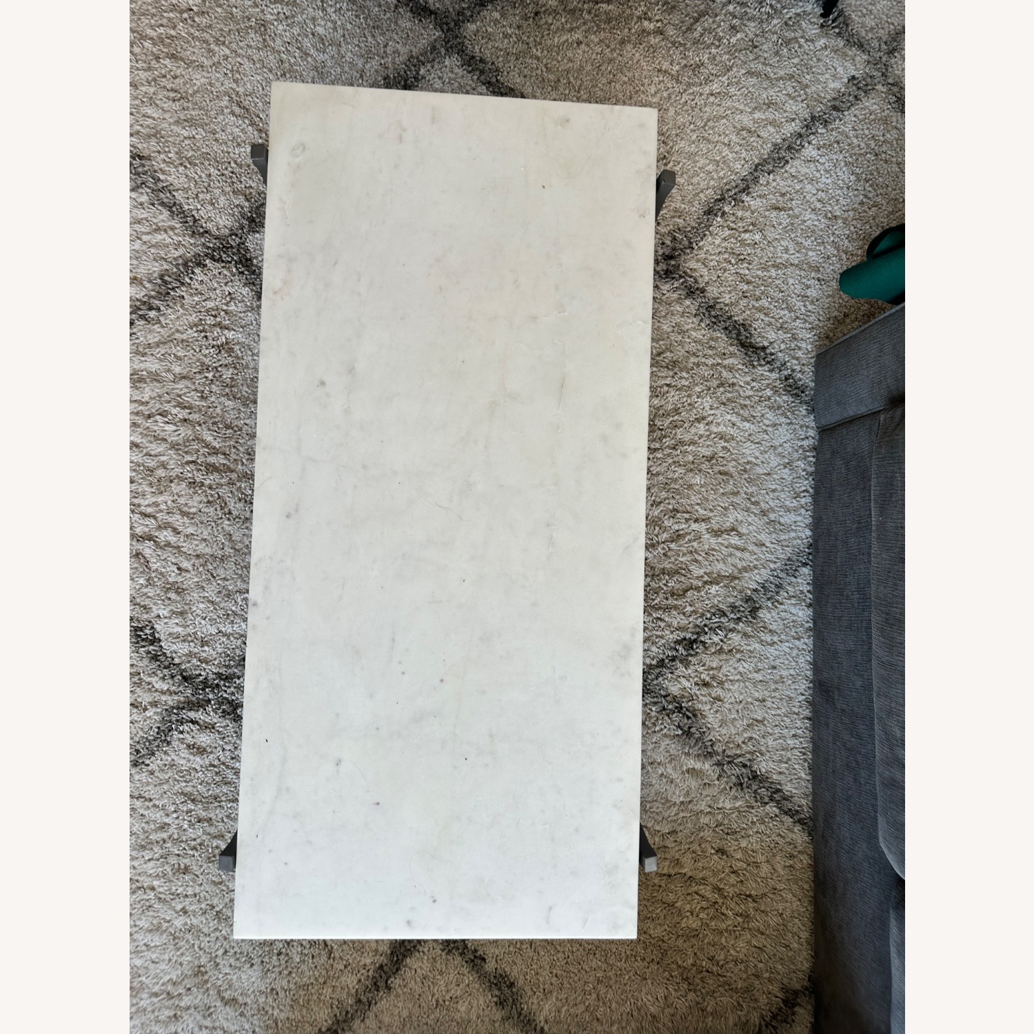 CB2 Slab White Marble Coffee Table - image-1