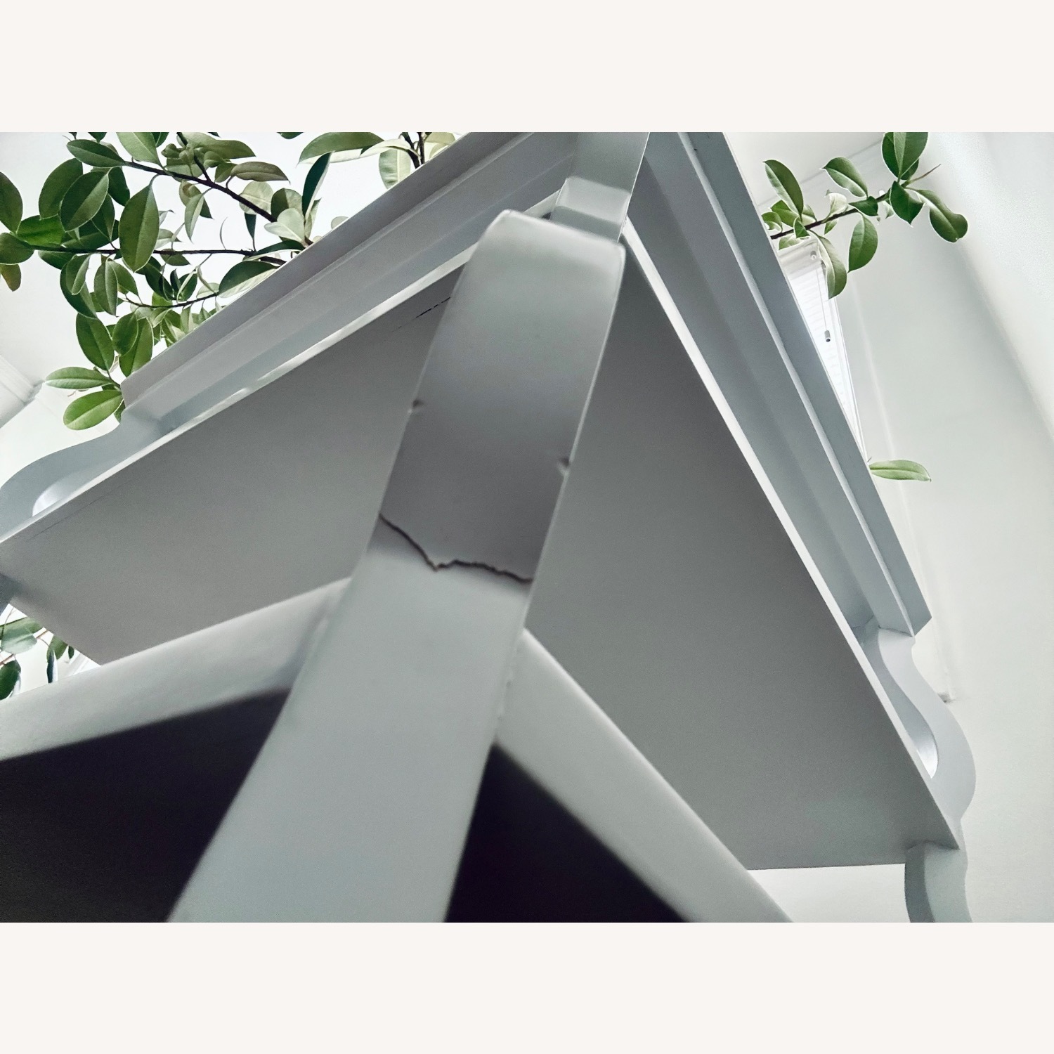 Light Gray Wood Tiered Side Table - image-4