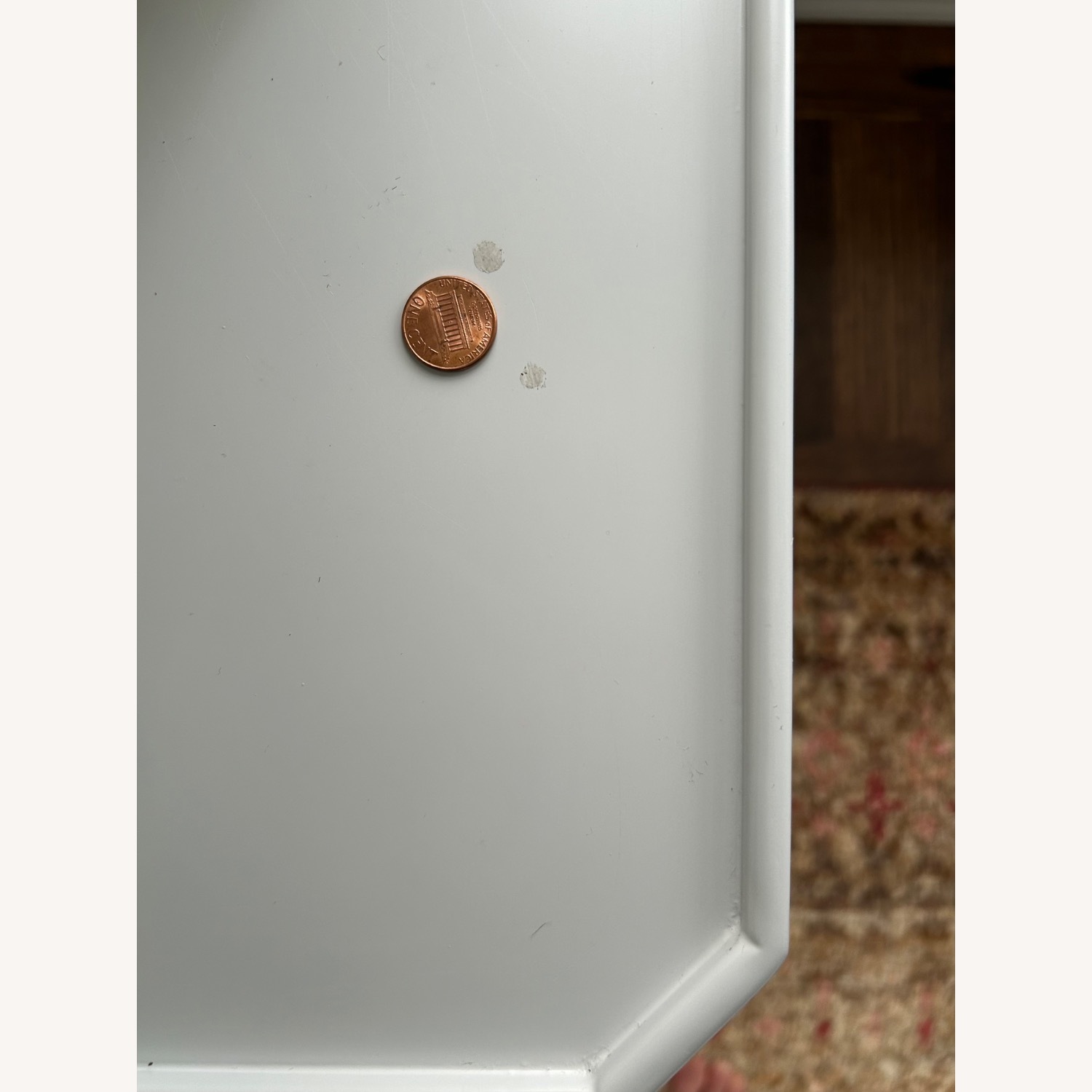 Light Gray Wood Tiered Side Table - image-8