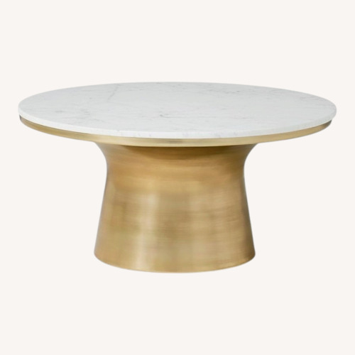 Used West Elm Marble Topped Coffee Table  for sale on AptDeco