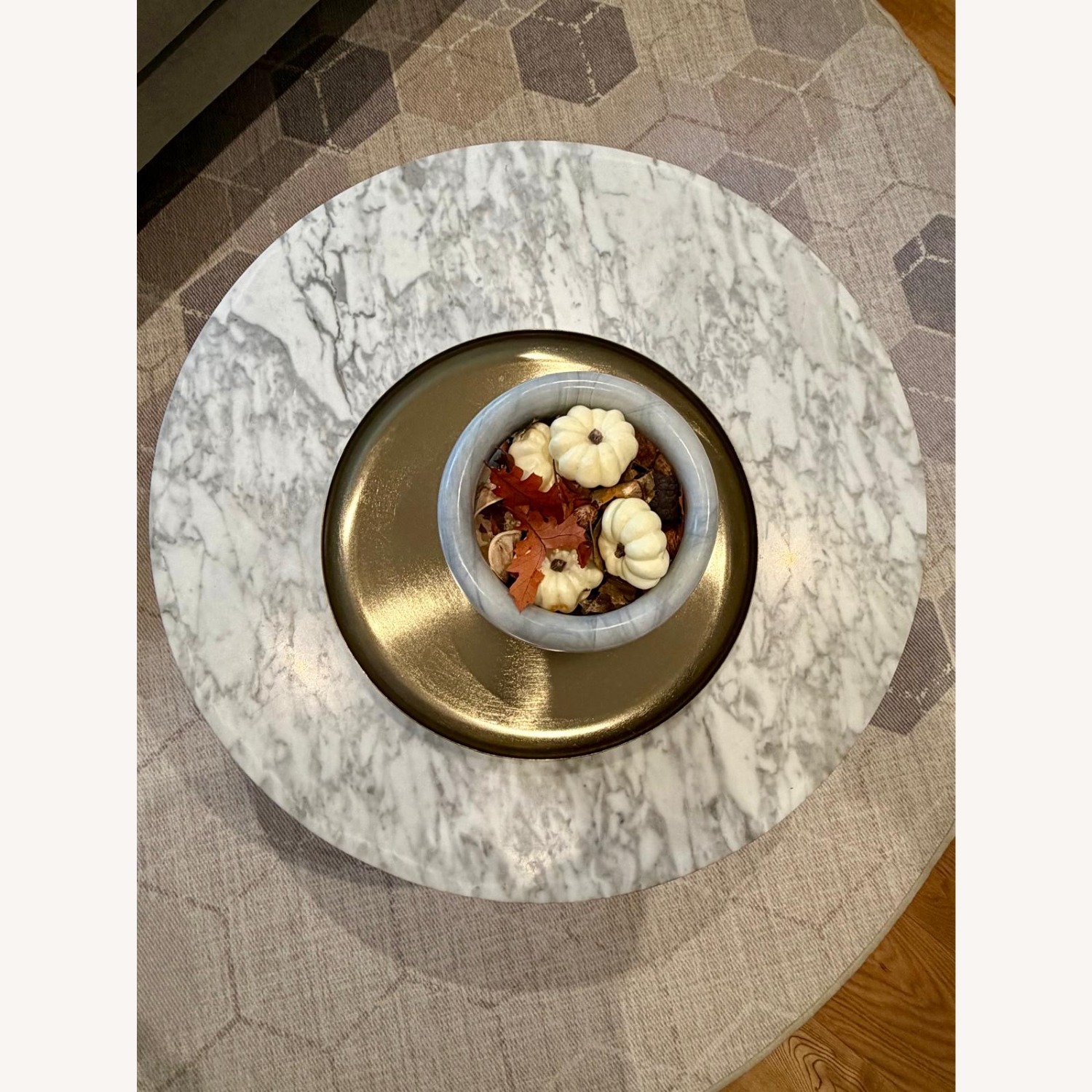 West Elm Marble Topped Coffee Table  - image-2