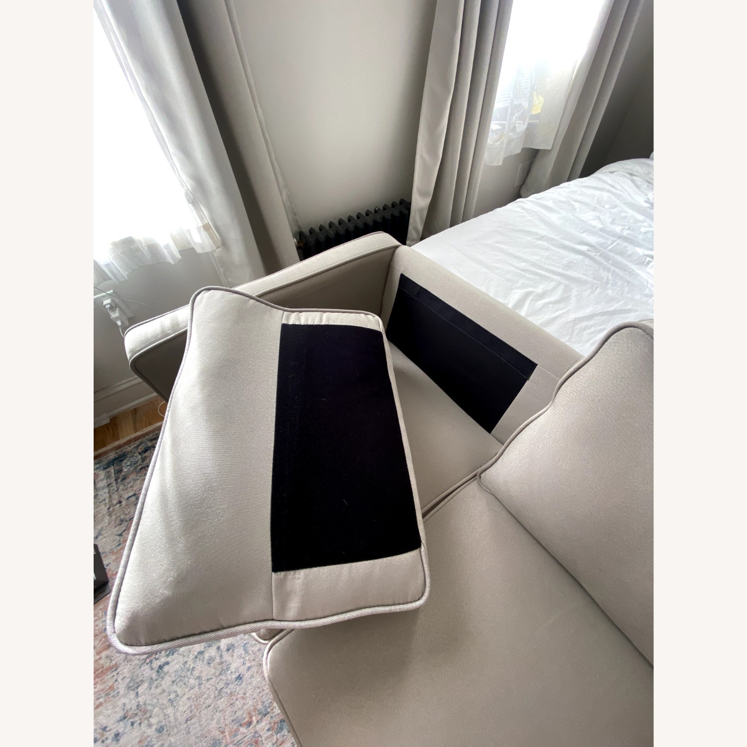 Wayfair Light Gray Fabric 3+ Seater Sofa - image-4