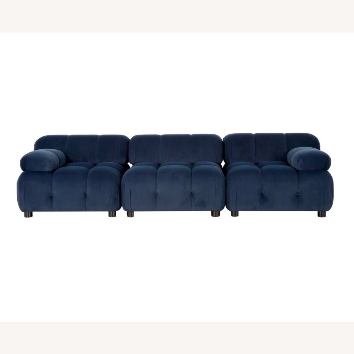 Christopher Knight Home Dark Blue Velvet 3 Seater Modular Tufted Sofa - image-2