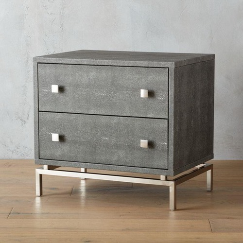 Used CB2 Shagreen 24" 2-Drawer Nightstand for sale on AptDeco