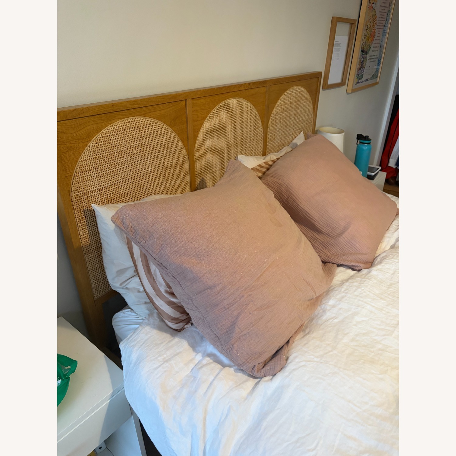 Urban Outfitters Alder Light Brown Wood Queen Bed - image-3