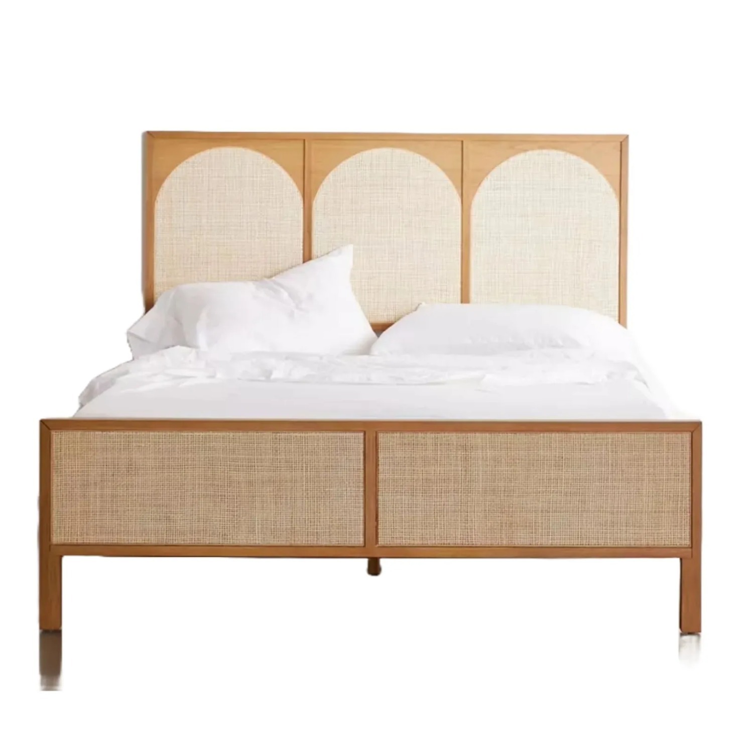 Urban Outfitters Alder Light Brown Wood Queen Bed - image-2