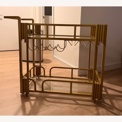 Used Wayfair Gold Bar Cart for sale on AptDeco