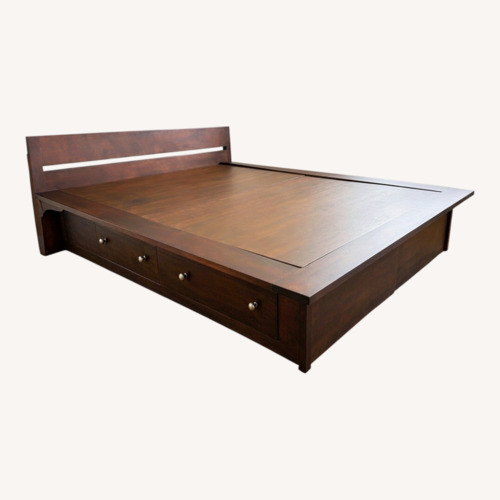 Used Pompanoosuc Mills Waterbury Dark Brown Wood Full Bed for sale on AptDeco