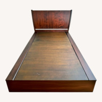 Pompanoosuc Mills Waterbury Dark Brown Wood Queen Bed