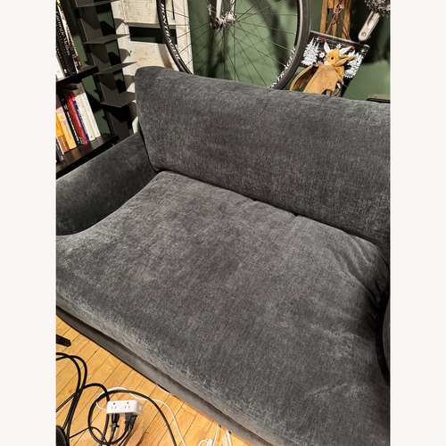 Used West Elm Haven Dark Gray Velvet Sleeper Sofa for sale on AptDeco