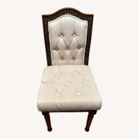 Dark Brown Wood Accent Chair