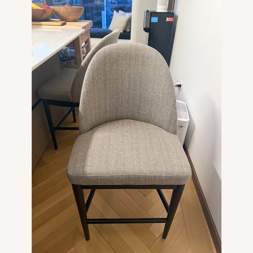 Used Crate & Barrel Light Gray Fabric Stools for sale on AptDeco