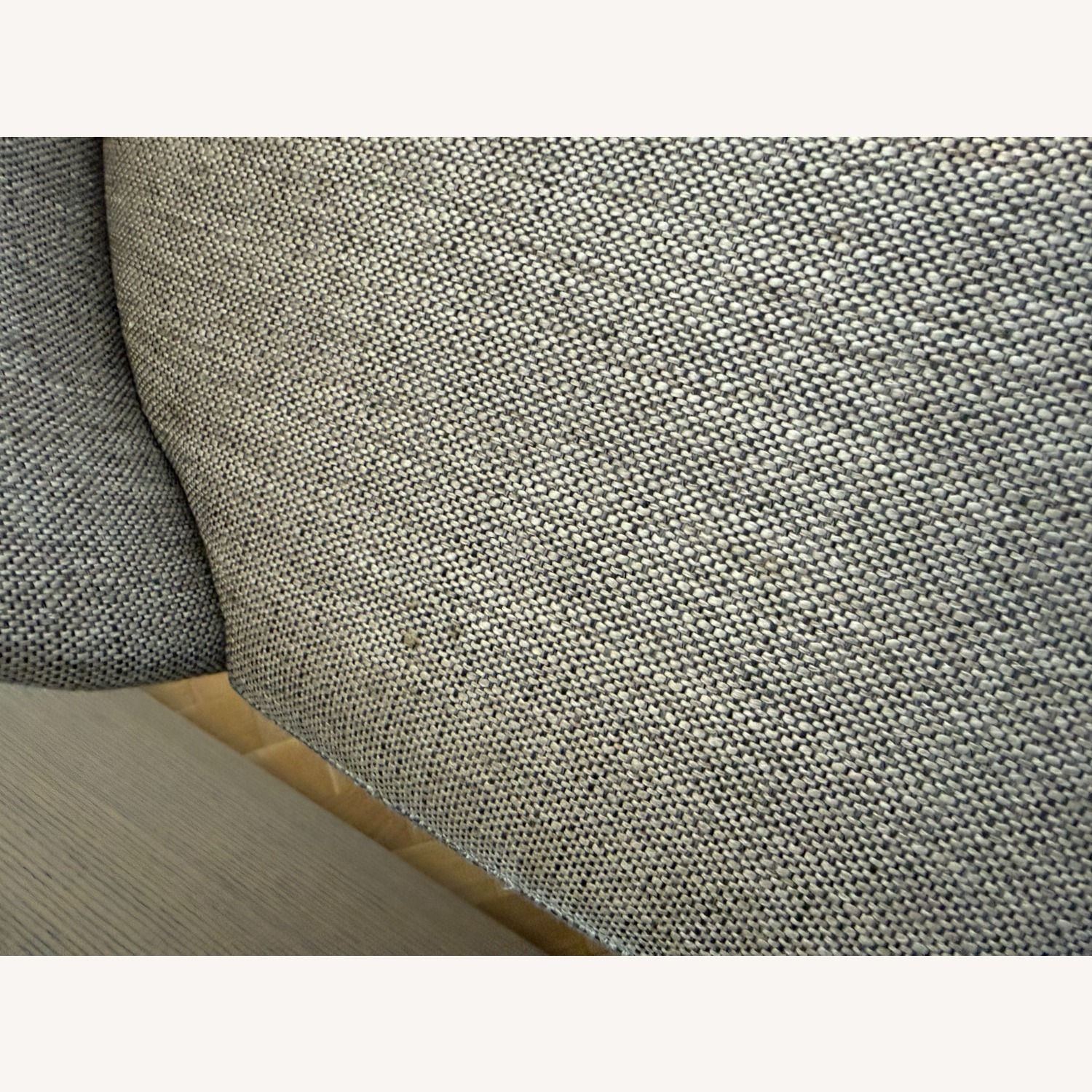 Crate & Barrel Light Gray Fabric Stools - image-6