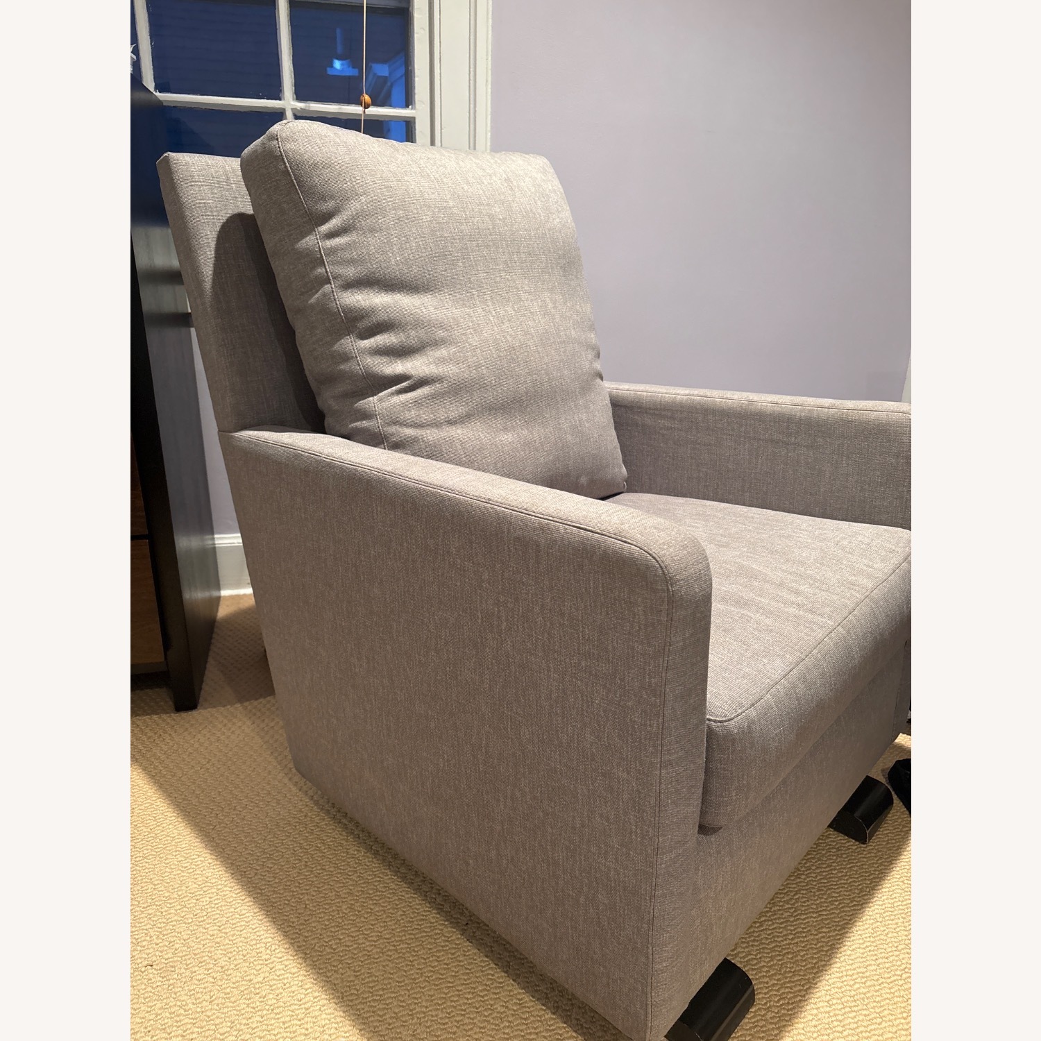 Monte Design Luca Light Gray Fabric Nursing Chair - image-2