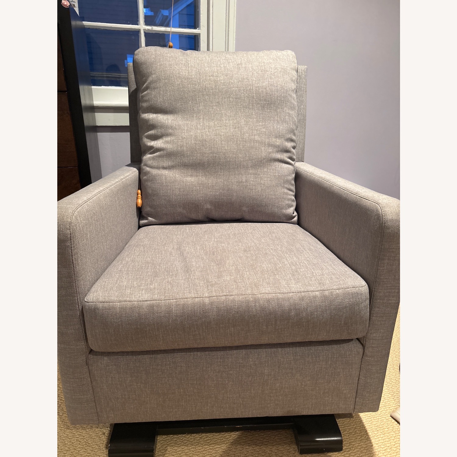 Monte Design Luca Light Gray Fabric Nursing Chair - image-1