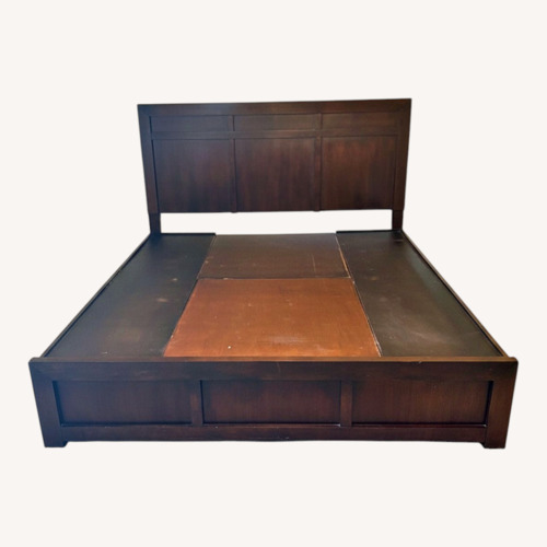 Used Bassett King Bed w Bottom Storage for sale on AptDeco