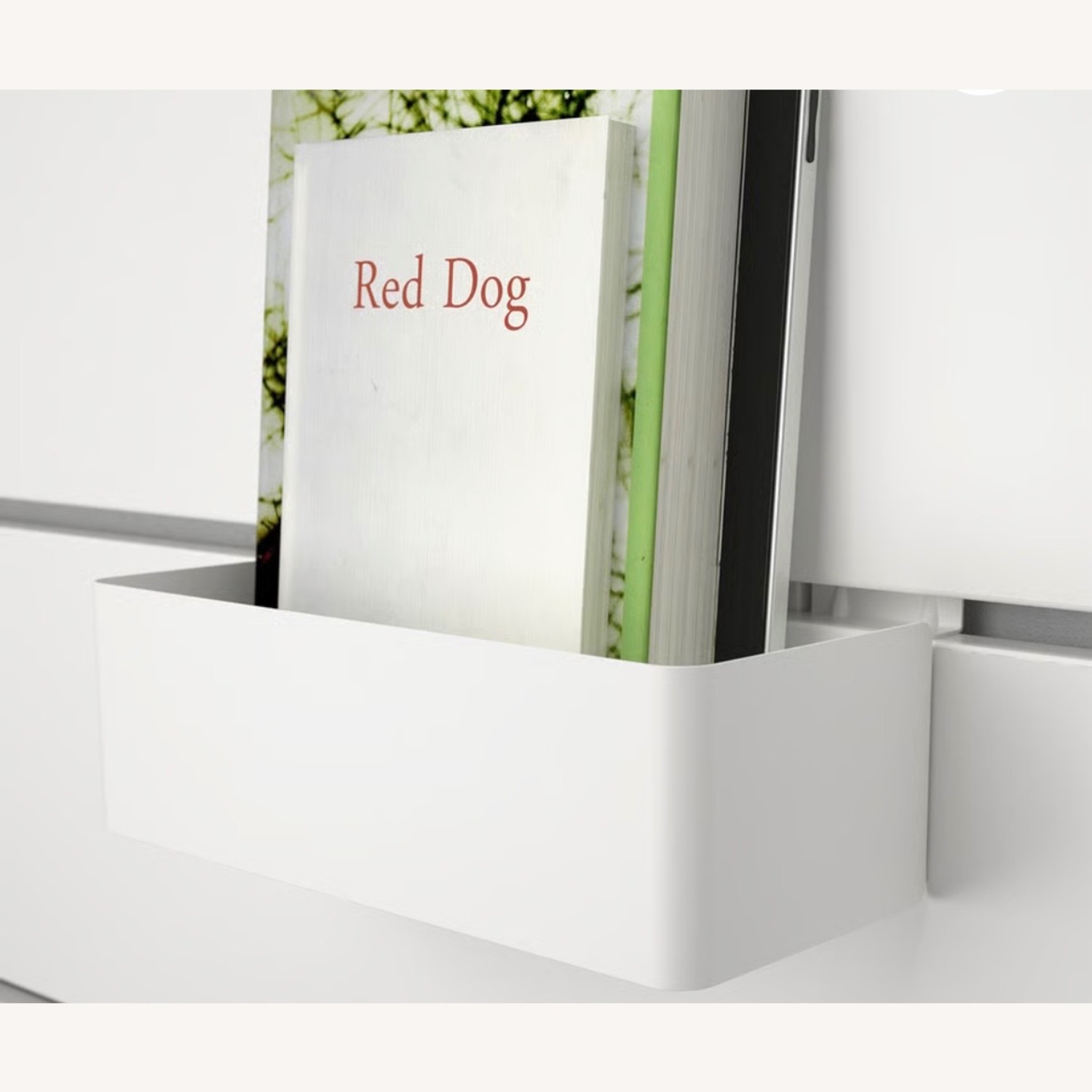 IKEA Nordli White Queen Bedframe w Storage - image-11