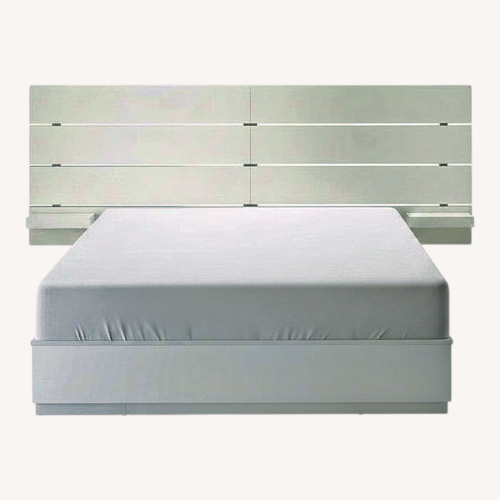 Used IKEA Nordli White Queen Bedframe w Storage for sale on AptDeco