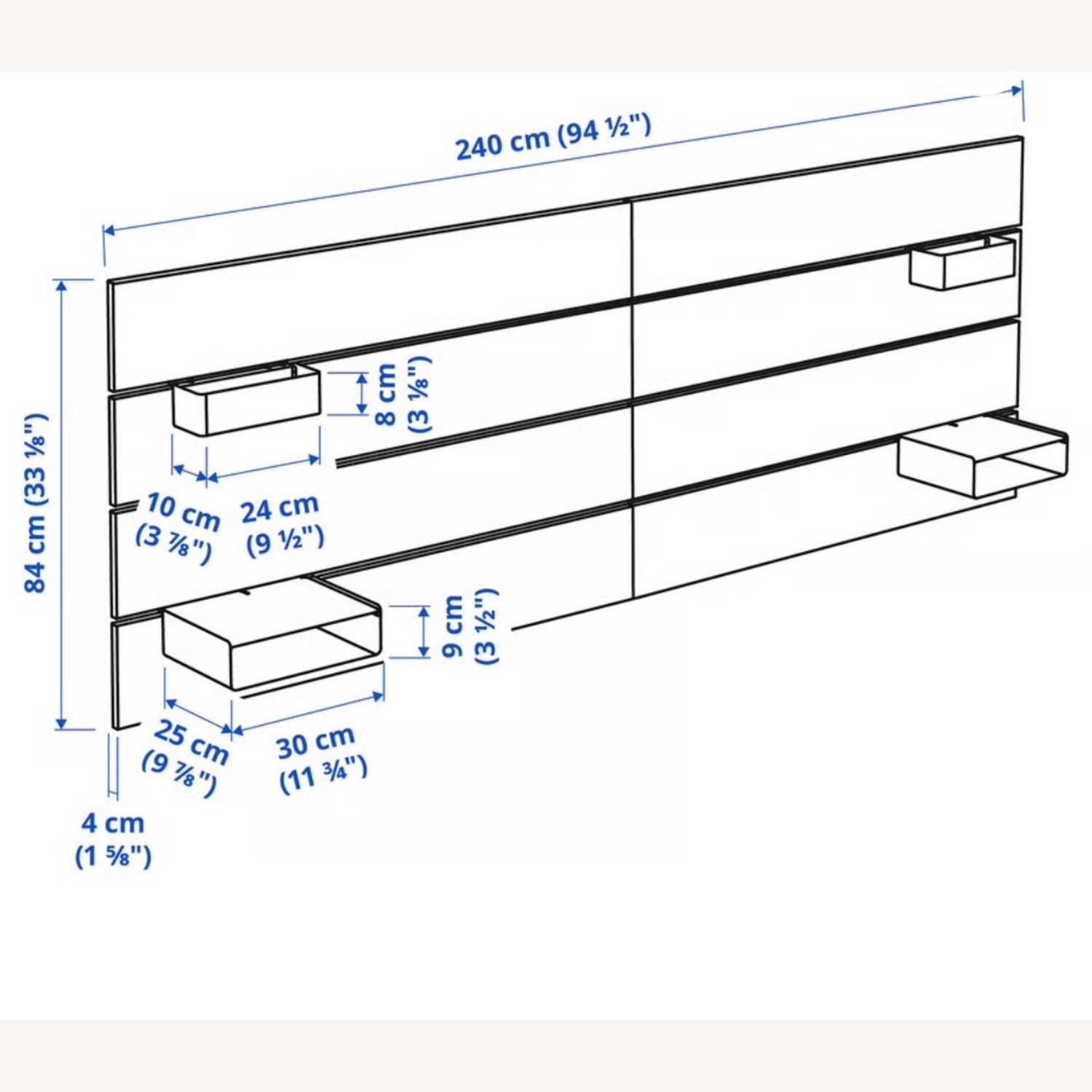 IKEA Nordli White Queen Bedframe w Storage - image-12