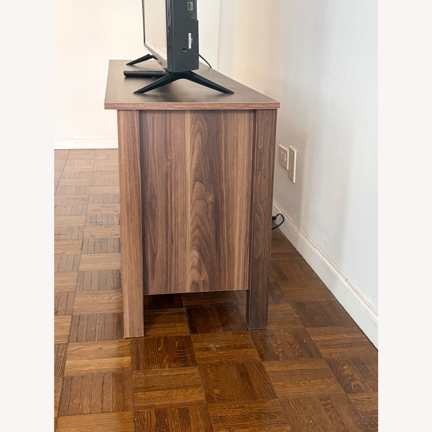 Wood Media Console in Dark Walnut - image-3