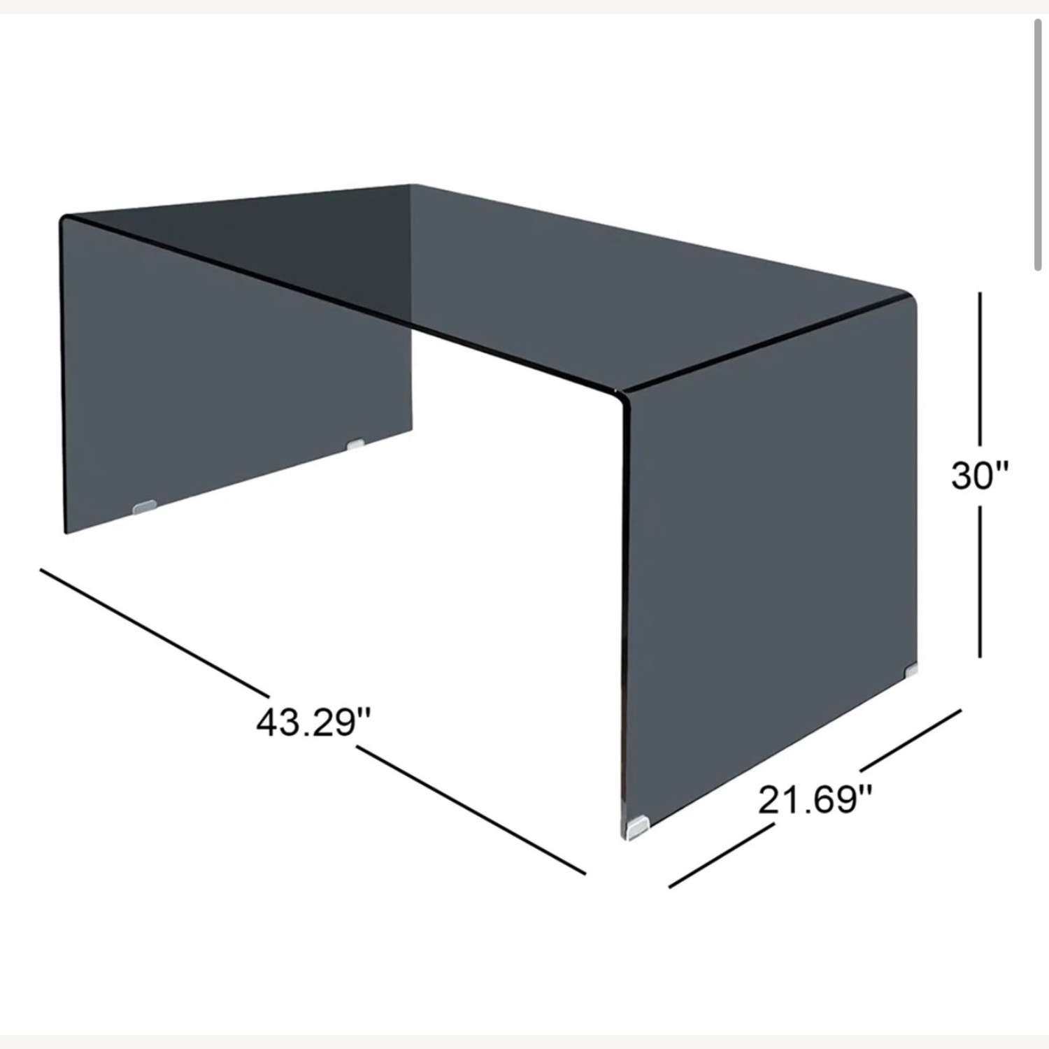AllModern Natural Glass Desk - image-6