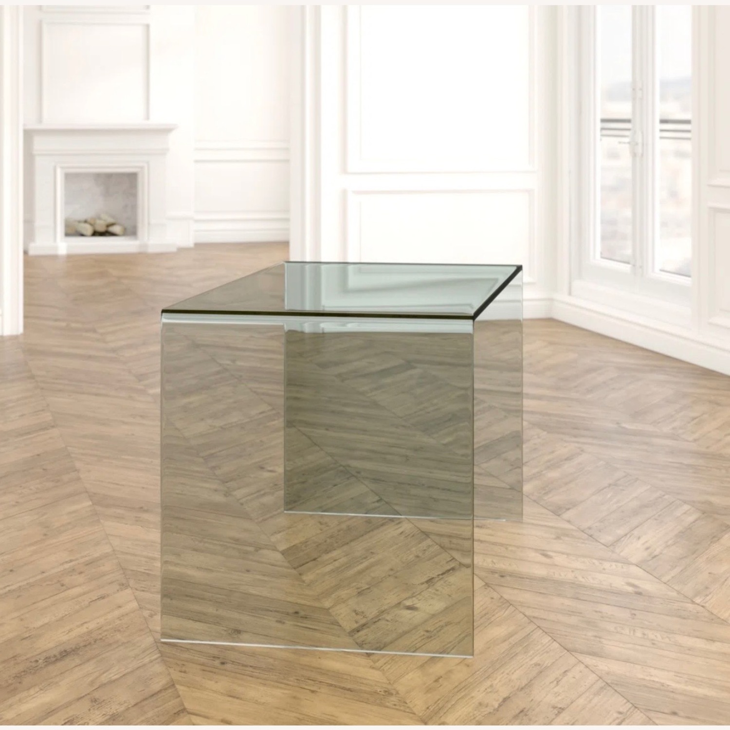 AllModern Natural Glass Desk - image-3
