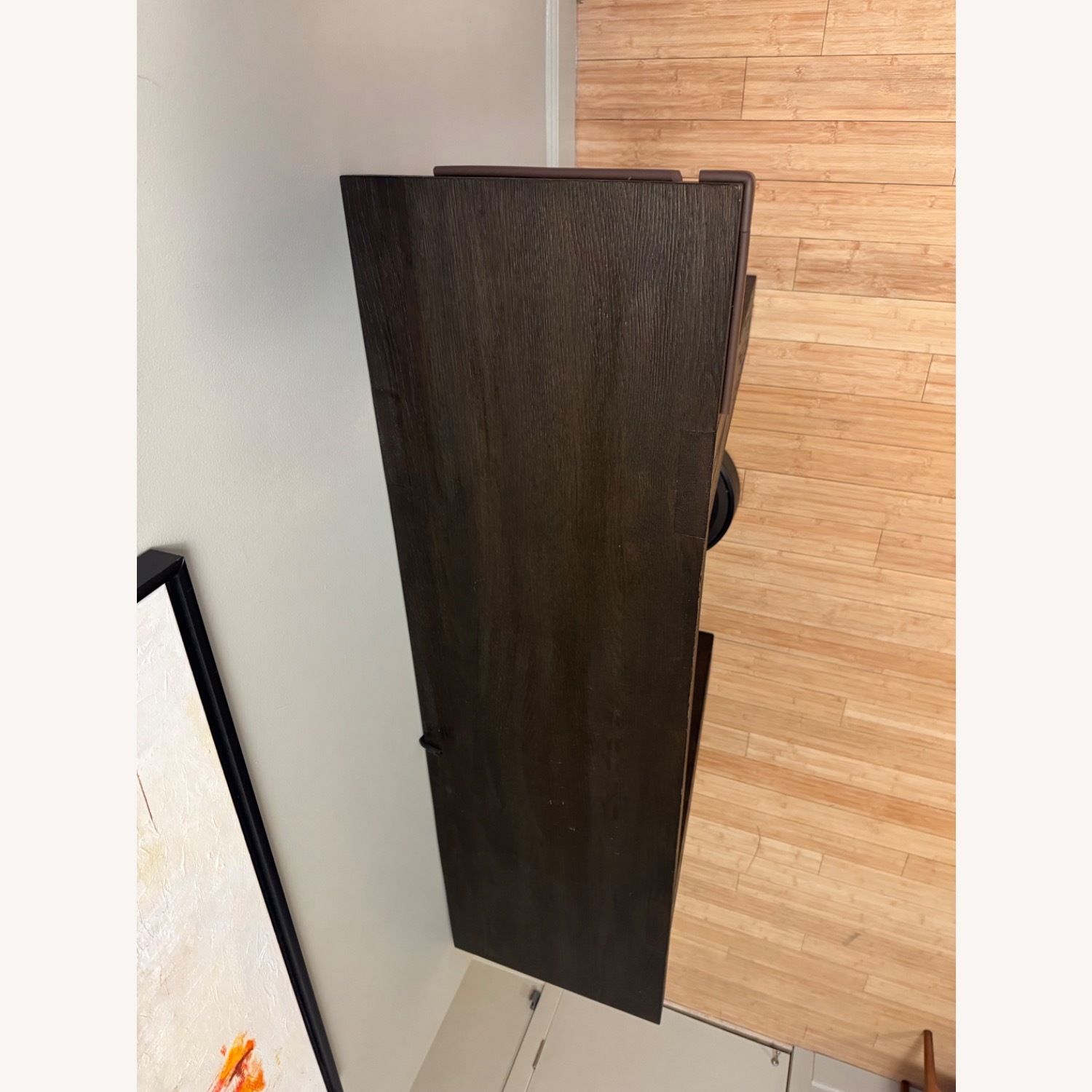 Restoration Hardware Antoccini 60” Dark Brown Side Table - image-4