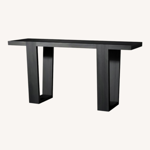 Used Restoration Hardware Antoccini 60” Dark Brown Side Table for sale on AptDeco