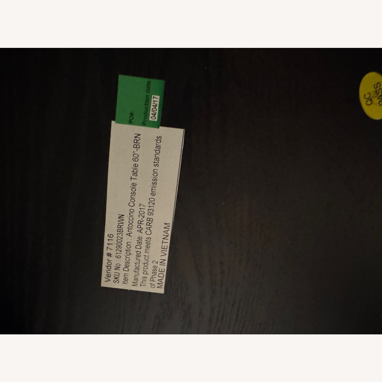 Restoration Hardware Antoccini 60” Dark Brown Side Table - image-5